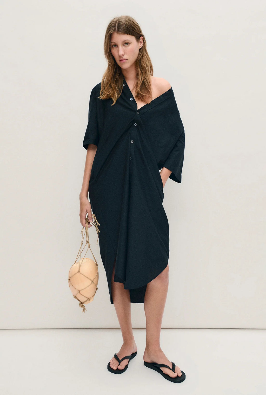 Short Sleeve Boyfriend Shirt Dress