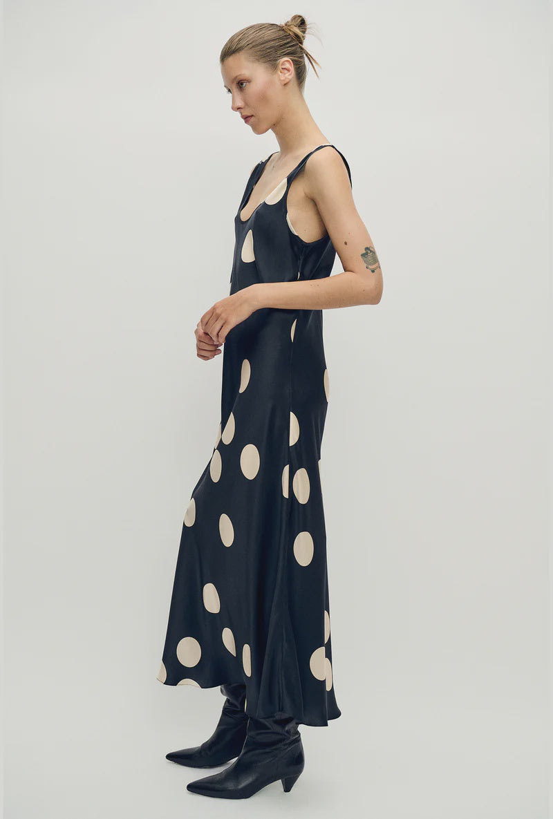 Scoop Neck Dress Large Polka Dot