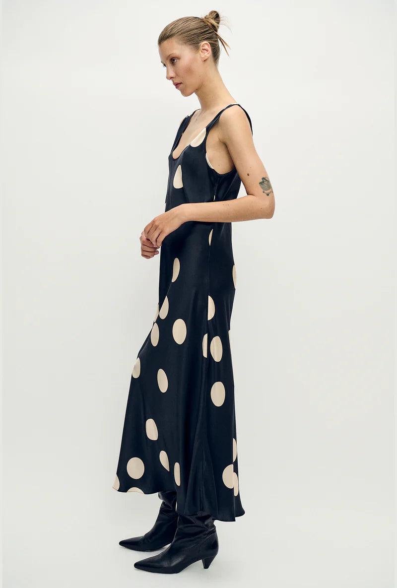 Scoop Neck Dress Large Polka Dot