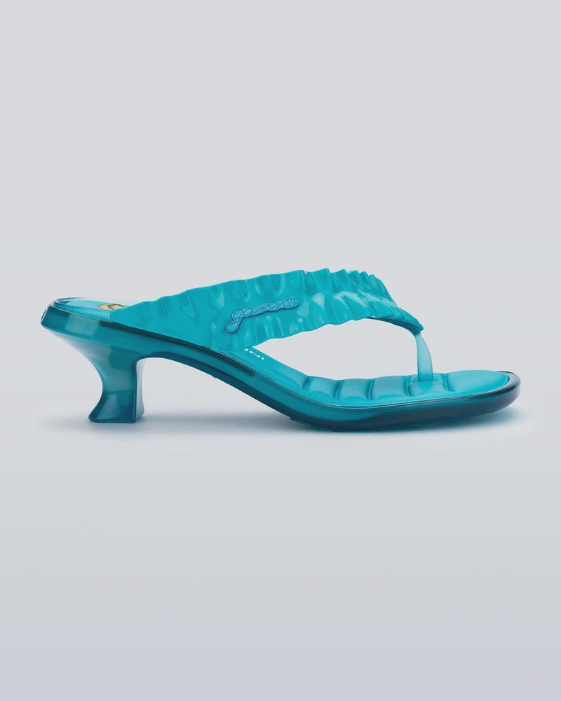 Coming Soon * Melissa x Ganni Thong Kitten Heel Blue