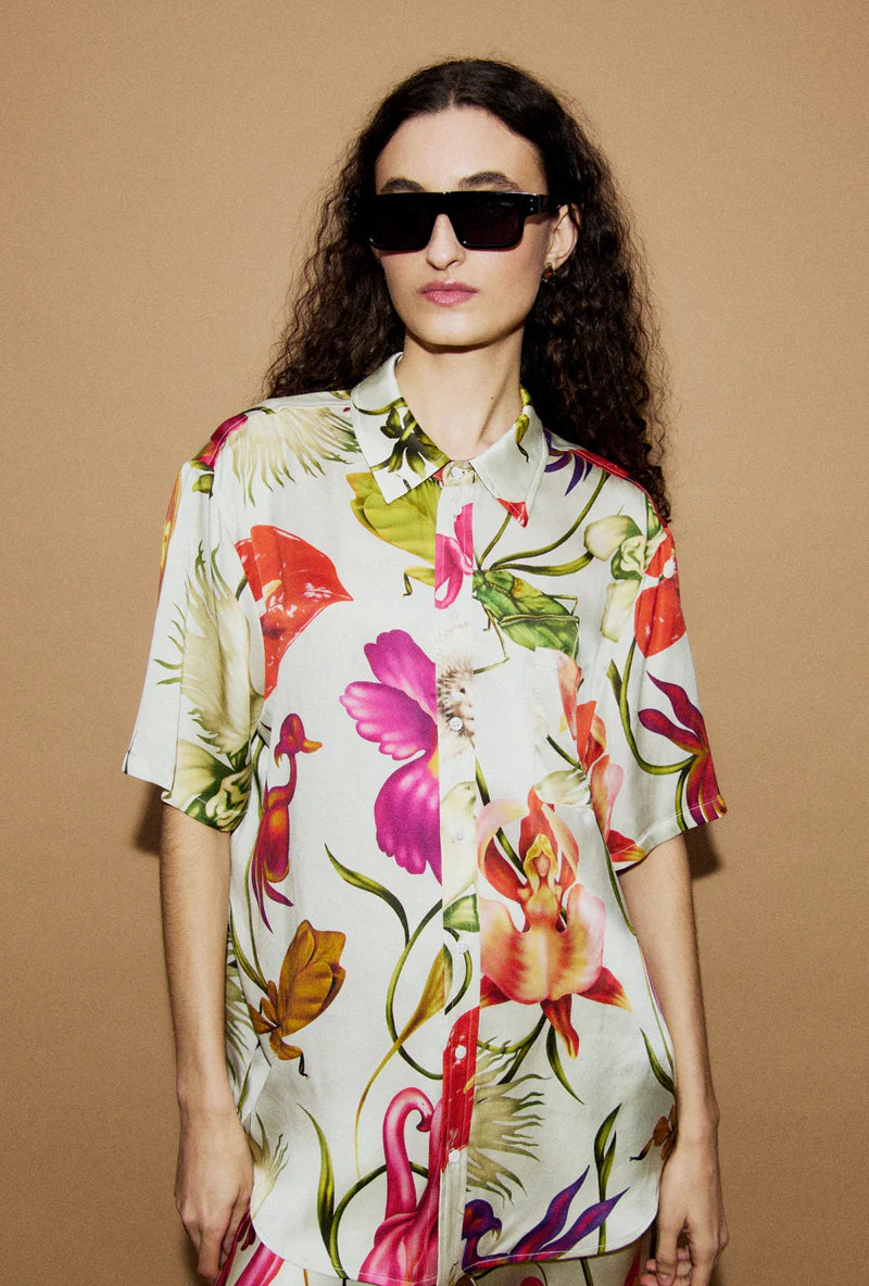 Short Sleeve Boyfriend Shirt Wonderland
