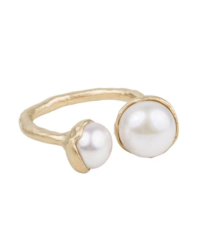 Double Pearl Ring