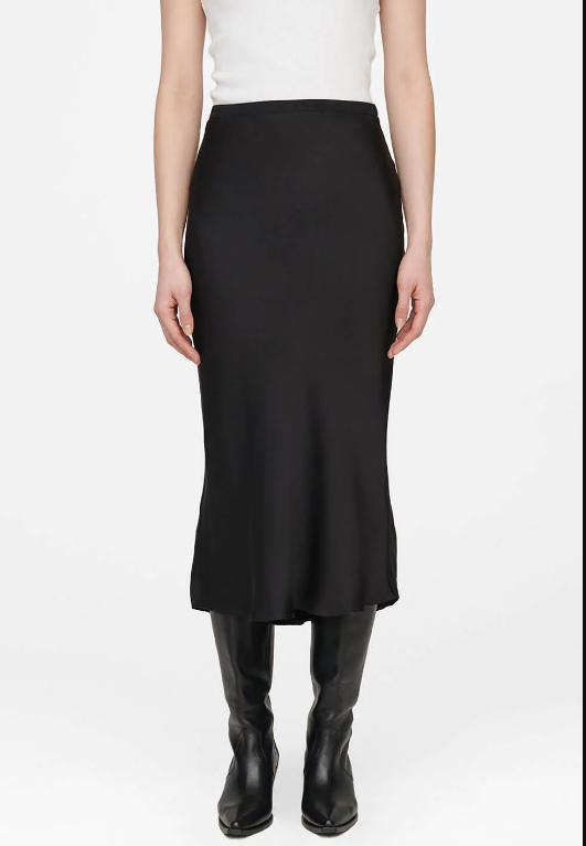 Bar Silk Skirt - Black