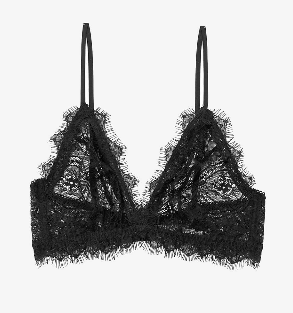 Lace Bra - Black White & Nude